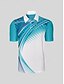 abordables Hauts-Homme T-shirt POLO Bleu Manche Courte Top Tenue de golf Vêtements Tenues Porter des vêtements