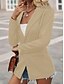 billige Blazere og dresser-Dame Blazer Bekvem Pustende Knapper Mote Moderne عادي Arbeid Daglig Normal Aftæpning Normal Langermet Yttertøy Svart Hvit Rosa Vår Høst