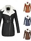 abordables Vestes Sherpa-Femmes Veste en Polaire Confortable Fermeture intégrale Mode street style Uni Extérieur Décontracté Quotidien Régulier Col Rabattu Coupe régulière manche longue Vêtements d&#039;extérieur Noir Bleu Chameau