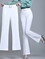 economico pantaloni eleganti da donna-Per donna Pantaloni Eleganti Gamba larga Pantaloni Moda Streetwear Lunghezza intera Vita Alta Semplice Elastico in vita Traspirabilità Confortevole Micro-elastico Streetwear Abbigliamento quotidiano