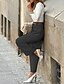 economico pantaloni eleganti da donna-Per donna Pantaloni Eleganti Moda Streetwear Lunghezza intera Naturale Semplice Tasca Elastico in vita Comodo Formale Ufficio Lavoro Nero Beige Caffè Autunno Vestibilità regolare