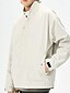 baratos Jaquetas Casuais-Homens jaqueta leve Jaqueta Carga Jaqueta casual Férias Diário A Prova de Vento Jaqueta Corta-Vento Bolsos Outono Inverno Tecido Moda Clássico Colarinho Chinês Padrão Preto Branco Roxo Verde Casaco
