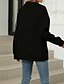 voordelige Textured Hoodies en Sweatshirts-Dames Trui-sweatshirt Sweatshirts Effen Streetwear Casual Lange mouw V-hals Normale tops Straat Feestdagen Uitgaan Zwart Blozend Roze Licht Grijs Licht Blauw Herfst Winter