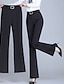 economico pantaloni eleganti da donna-Per donna Pantaloni Eleganti Gamba larga Pantaloni Moda Streetwear Lunghezza intera Vita Alta Semplice Elastico in vita Traspirabilità Confortevole Micro-elastico Streetwear Abbigliamento quotidiano