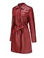 abordables Manteaux d&#039;Hiver-Femmes Manteau Coupe-vent Confortable Avec Poches Fermeture intégrale Mode street style Uni Extérieur Décontracté Quotidien Long Col Rabattu Coupe régulière manche longue Vêtements d&#039;extérieur Noir