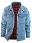 abordables Chaquetas Cargo-Hombre Chaqueta ligera Chaqueta casual Chaqueta de mezclilla Vacaciones Diario Bolsillo Otoño Invierno Plano Moda Clásico Diseño Regular Negro Marrón Verde Trébol Azul Oscuro Azul claro Chaquetas