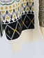 abordables Gilet Ouvert-Femmes Pull Cardigan Mode Streetwear Quotidien Argyle Côtelé Ouvert devant Tricoté manche longue Hauts Réguliers Tricoter Fête Sortir Week-end Blanche Automne Hiver