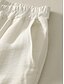 economico Pantaloni in lino e cotone semplici-Per donna Pantaloni in cotone e lino Chinos Stile Etnico Essenziale Casual Lunghezza intera Vita Alta Floreale Ricamato Tasca Elastico in vita Comodità All&#039;aperto Micro-elastico Vacanza Streetwear