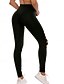 billige Ensfarvede leggings-Dame Leggins Hyggelige leggings Gade Afslappet Lang Høj Talje Vanlig Ribbet Højt snit Åndbarhed Blød Elastisk Ferierejse Gade Dagligdagstøj Sort Efterår Regulær