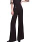 abordables pierna ancha y cintura alta-Mujer Perneras anchas pantalones de traje Pantalones Moda Ropa de calle Longitud total Alta cintura Plano Transpirabilidad Cómodo Calle Ropa Cotidiana Noche Negro Blanco Rojo Azul Real Primavera Otoño