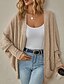 preiswerte Offene Frontstrickjacke-Damen Strickjacke Lässig Einfarbig Gerippt Kapuze Gestrickt Langarm Normale Oberteile Stricken Outdoor Ferien Ausgehen Schwarz Rosa Herbst