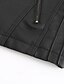 voordelige Imitatieleren jassen-Dames Jas van imitatieleer Winddicht Comfortabel Zak Volledige ritssluiting Modieus Buiten Effen Straat Casual / Dagelijks Normaal Strijkijzer Normale pasvorm Lange mouw bovenkleding Diep Paars Zwart