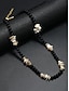 economico Gioielli da uomo-Per uomo Collana Marrone Verde Bianco-nero Legno Turchese Bohemien Moda Stile Etnico