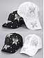 abordables Chapeaux pour femmes-Casquette de baseball en maille respirante à strass floraux pour femme - design papillon élégant, idéale pour les loisirs de mode, les activités de plein air et les fêtes