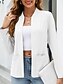 economico Blazer e Completi-Per donna Blazer Confortevole Traspirante Tasca Casual Semplice Ufficio Streetwear Casuale Abbigliamento quotidiano Aperto davanti Regolare Collo alla coreana Vestibilità regolare Manica Lunga