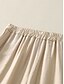 economico Pantaloni in lino e cotone semplici-Per donna Pantaloni in cotone e lino Chinos Stile Etnico Essenziale Casual Lunghezza intera Vita Alta Floreale Ricamato Tasca Elastico in vita Comodità All&#039;aperto Micro-elastico Vacanza Streetwear