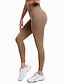 baratos Leggings e collants para ioga-Mulheres Legging Capri Leggings de ioga Compressão abdominal Cintura Alta Academia Exercite-se Esportivo Calças Côr Sólida Preto Branco Azul Outono Esportes Roupas Esportivas Ajuste justo