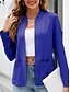 economico Blazer e Completi-Per donna Blazer Confortevole Traspirante Tasca Casual Semplice Ufficio Streetwear Casuale Abbigliamento quotidiano Aperto davanti Regolare Collo alla coreana Vestibilità regolare Manica Lunga
