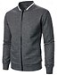 preiswerte Lässige Jacken-Herren Leichte Jacke Freizeitjacke Collegejacke Urlaub Täglich Tasche Spleißen Frühling Herbst Farbblock Mode Klassisch Stehkragen Regulär Waffelstoff Schwarz Weiß Wein Marineblau Khaki Jacken