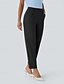 ieftine pantaloni rochii de dama-Pentru femei Costume Șic Stradă Casual Lungime totală Natural Simplu Buzunar Talie elastică Confortabil Afaceri Birou Muncă Gri Negru Albastru Marin Închis Cafea Toamnă Fit regulat