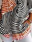 voordelige Vrouwen&#039;s Kunst &amp; Design Tops-Dames Overhemd Geometrisch Vintage Stijlvol Lange mouw V-hals Normale tops Dagelijks Feestdagen Uitgaan Knop Afdrukken Zwart Zomer