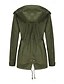economico giacca attiva-Per donna Cappotto Impermeabile Confortevole Cerniera completa Coulisse Moda Stile da Strada Semplice All&#039;aperto Casual Quotidiano Lungo Con Cappuccio Vestibilità regolare Manica Lunga Capispalla