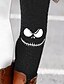 abordables Bas de Halloween-Femmes Pantalons Leggings Streetwear Occasionnel Longueur complète Taille hautePantsHalloween Graphique Bloc de Couleur Taille Élastique Imprimé Respirabilité Confortable Élastique Vacances Rue Tenue