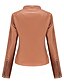 economico Giacche da Donna-Per donna Giacca in Ecopelle Confortevole Tasca Cerniera completa Moda Stile da Strada Semplice All&#039;aperto Casual Quotidiano Regolare Collo alla coreana Vestibilità regolare Manica Lunga Capispalla