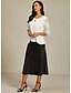 ieftine Blazere și costume-sacou damă din dantelă, blazer, plasă, elegant, mânecă 3/4, guler rotund, bluze obișnuite, nuntă, invitați, serviciu, zi de zi, dantelă, alb, primăvară, toamnă