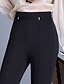 preiswerte Anzughosen für Damen-Damen Anzughose Mode Streetwear Volle Länge Natürliche Taille Einfach Tasche Elastischer Bund Weich Formell Büro Straße Schwarz Herbst Normale Passform