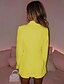 abordables Blazers y Trajes-Mujer chaqueta Cómodo Transpirable Botones Moda Moderno Plano Trabajo Diario Regular Cuello Vuelto Ajuste regular Manga Larga Ropa de calle Amarillo Rojo Morado Primavera Otoño