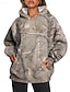 cheap Graphic shop Sweatshirts &amp; Hoodies-Women&#039;s Pullover Hoodie Sweatshirt Floral Streetwear Casual Long Sleeve Hooded Regular Tops Street Holiday Going out Pocket Print White Orange Green Khaki Light Grey Fall Winter
