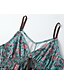 preiswerte Ausgefallene Kleider-Damen Minikleid Unterkleid Boho-Kleid Westernkleid Mode Klassisch Modern Outdoor Urlaub Ferien Normale Passform Blume Ärmellos Spaghettiträger Grün Sommer