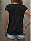 economico Top in tessuto a righe e geometrico-Canotta da donna con stampa geometrica, motivo grafico a luna, stile vintage, casual, senza maniche, scollo a V, da indossare tutti i giorni, stampa nera, bianca, rossa, marrone chiaro, blu, estiva.
