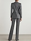 billige Mammas buksedresser-Buksedress 3 Deler Sett Mor til bruden Tuxedo Bryllupsgjest Elegant Blazer Revers Ankellengde Reddot Lang Erme med Lommer