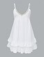 voordelige Boho-jurken-Dames Mini-jurk Zomerjurk Slipdress Boho-jurk Westerse kleding Modieus Klassiek Modern Buiten Vakantie Feestdagen Normale pasvorm Effen Mouwloos Spaghettibandjes Beige Zomer