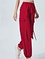 abordables pantalon cargo femme-Femmes Pantalons Cargo Slacks Streetwear Occasionnel Longueur complète Naturel Uni Avec Poches Conception à cordon élastique Doux Tenue quotidienne Week-end Noir Rouge Fuchsia Gris argenté Automne