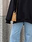 billige Teksturert hettegensere og sweatshirt-Dame Genser med genser Gensere عادي Gatemote Fritid Langermet Crew-hals Vanlige topper Gate Ferie Ut på byen Svart Rosa Brun Høst Vinter