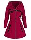 abordables Manteaux &amp; trenchs-Femmes Veste à Capuche Confortable Respirant Fermeture éclair Avec Poches Occasionnel Uni Vacances Rue Tenue quotidienne Sortir Fermeture éclair Régulier À capuche Coupe régulière manche longue