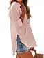 ieftine Topuri simple pentru femei-Pentru femei Cămașă Bluză Simplu Modern Casual Manșon Lung În V Topuri obișnuite Zilnic Concediu Buzunar Blush Pink Negru Alb Bleumarin Albastru celest Toamnă