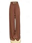 abordables jambe large et taille haute-Femmes Jambe large Pantalons Pantalon palazzo Mode Streetwear Longueur complète Taille haute Uni Respirabilité Confortable Micro-Élastique Rue Tenue quotidienne Sortir Noir Blanche Rouge Orange