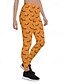 abordables Bas de Halloween-Femmes Pantalons Leggings Streetwear Occasionnel Longueur complète Taille hautePantsHalloween Chauve souris Taille Élastique Imprimé Respirabilité Confortable Élastique Vacances Rue Tenue quotidienne