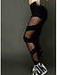 billige Ensfarvede leggings-Dame Leggins Gade Afslappet Lang Høj Talje Vanlig Højt snit Åndbarhed Blød Elastisk Yoga &amp; Danse Sko Gade Sort Efterår Regulær