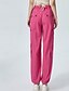 abordables pantalon cargo femme-Femmes Pantalons Cargo Slacks Streetwear Occasionnel Longueur complète Naturel Uni Avec Poches Conception à cordon élastique Doux Tenue quotidienne Week-end Noir Rouge Fuchsia Gris argenté Automne