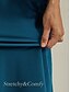preiswerte abendkleider-Damen Maxikleid Etui-Kleid Elegant Party Halbformelle Kleider Hochzeitsgast Cocktailparty Einfarbig Ärmellos Rundhalsausschnitt U-Boot-Ausschnitt Tintenblau Sommer Frühling Herbst