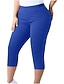 preiswerte Einfarbige Leggings-Damen Übergrössen Stoffhosen Leggings Gemütliche Leggings Stumpfhosen sportlich Wadenlang Natürliche Taille Einfach Elastischer Bund Bequem Po-Lifting Bauchkontrolle Yoga Alltagstauglich Dunkelrot