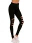 billige Ensfarvede leggings-Dame Leggins Hyggelige leggings Gade Afslappet Lang Høj Talje Vanlig Ribbet Højt snit Åndbarhed Blød Elastisk Ferierejse Gade Dagligdagstøj Sort Efterår Regulær