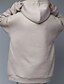 baratos Moletons e Sweatshirts Texturizados-Mulheres Pulôver Moletom Com Capuz Tecido Roupa de rua Casual Manga Longa Com Capuz Tops regulares Rua Feriado Bolsos Preto Branco cáqui Outono Inverno