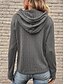 preiswerte Einfache Oberteile-Damen Kapuzenpullover Einfach Lässig Langarm Mit Kapuze Normale Oberteile Straße Alltagskleidung Schwarz Wein Braun Grau Herbst Winter