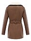 abordables Vestes Sherpa-Femmes Veste en Polaire Confortable Fermeture intégrale Mode street style Uni Extérieur Décontracté Quotidien Régulier Col Rabattu Coupe régulière manche longue Vêtements d&#039;extérieur Noir Bleu Chameau